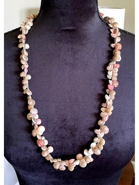 Handcrafted Multi-Color Shell Bead Necklace